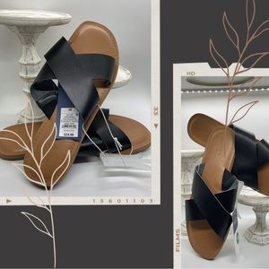 Universal Thread Black Esmerelda Slip-On Sandals NWT
